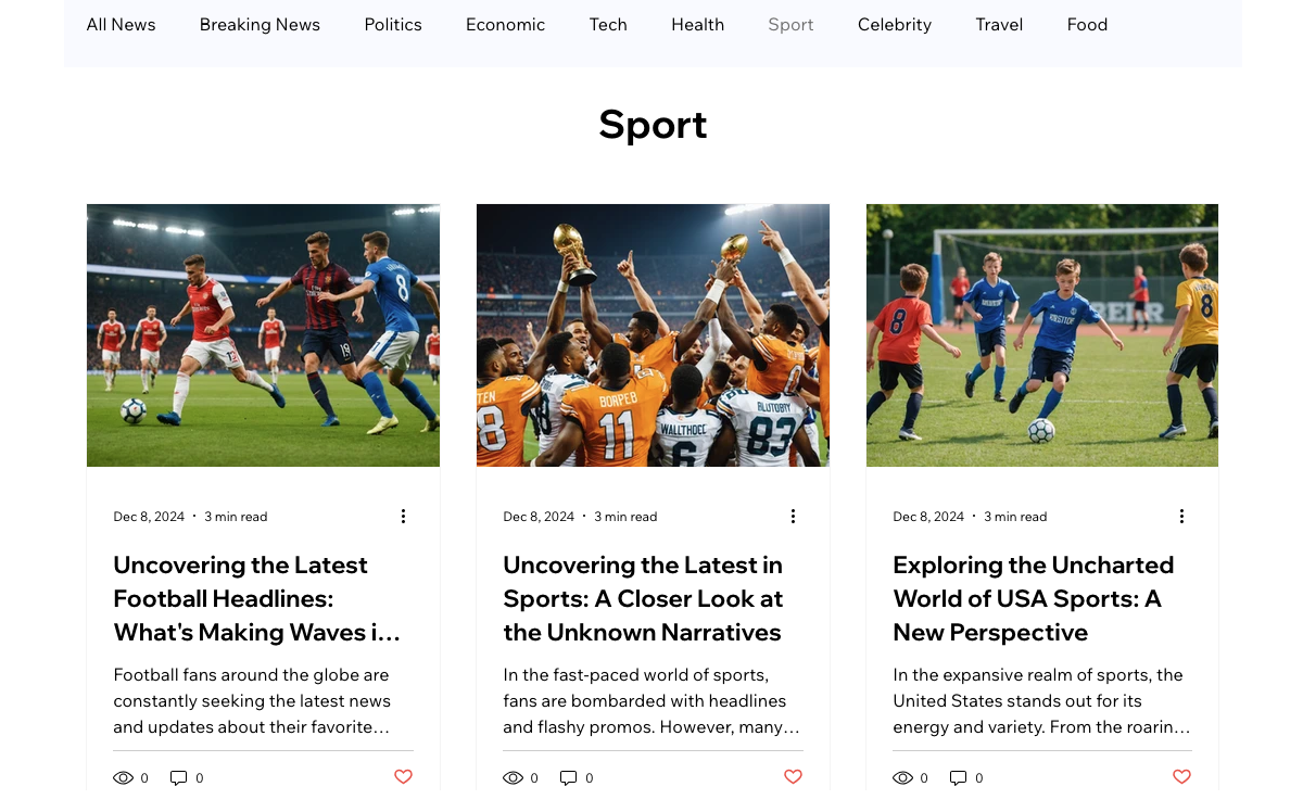Newspaper Wix Marketplace